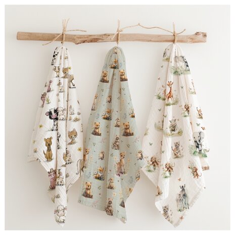 Swaddle bosdieren groen