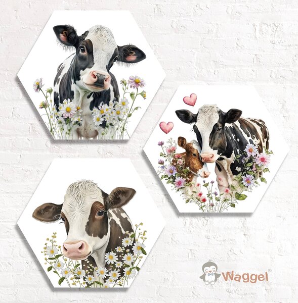 Hexagon set Farmlife koeien