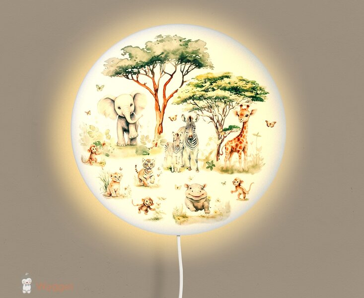 Wandlamp rond Jungle fun