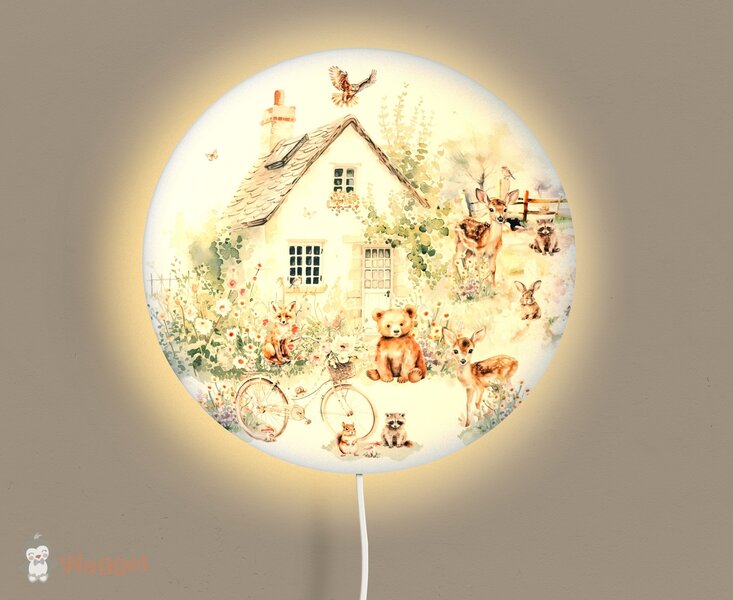 Wandlamp rond Dreamy woods romantic