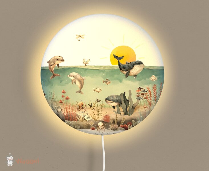 Wandlamp rond Sealife 