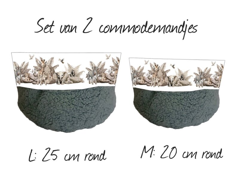 Commodemandjes set van 2  Jungle naturel Little ones