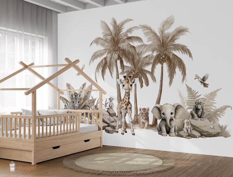 Behang sample Jungle naturel Little ones