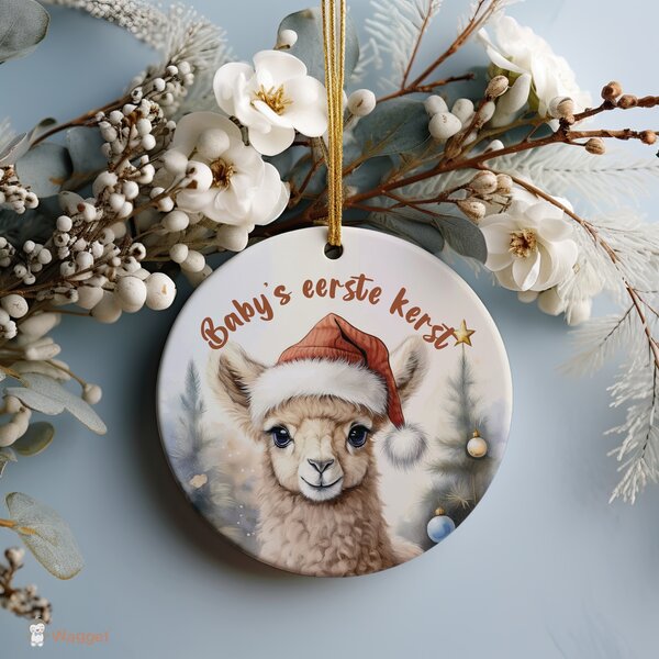 Kerst ornament alpaca