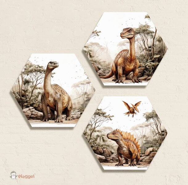 dino hexagons