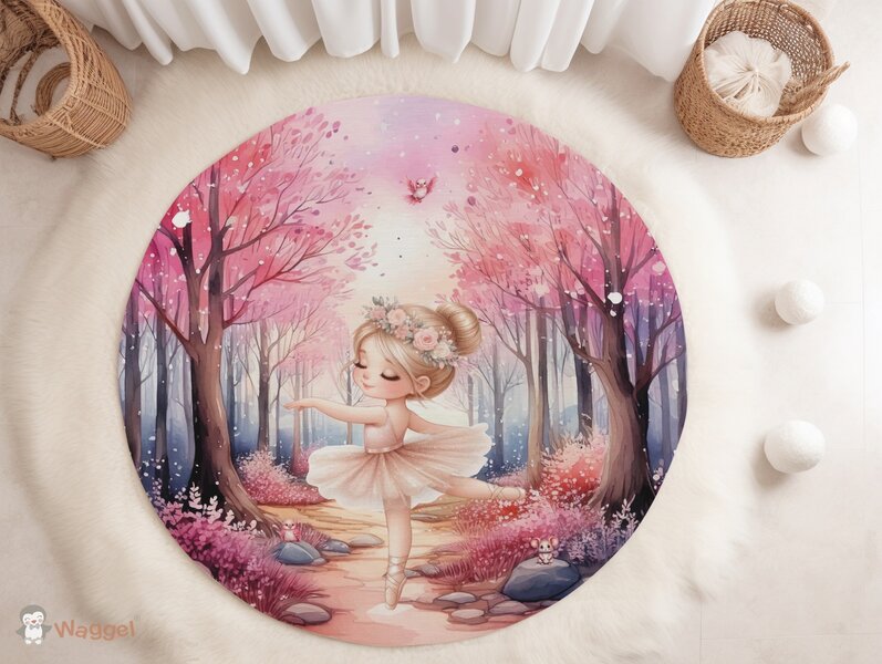 Vloermat Ballerina girl &quot;Dancing in the woods&quot;