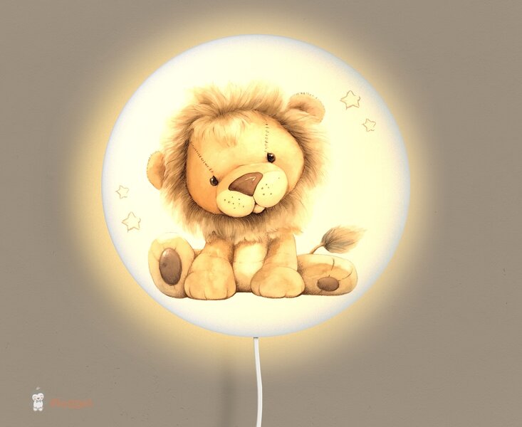 Wandlamp rond Sweethearts leeuwtje