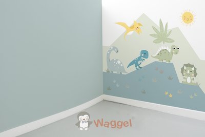 Dino Effen Behang Baby En Kinderkamer Waggel En Vriendjes